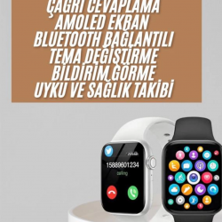 Mey İthalat® 1.83 İnç Akıllı Saat Android ve İOS Uyumlu Çağrı Cevaplayabilen Adımsayar GPS Takibi