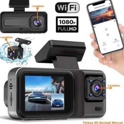 Mey İthalat® 2 İnç Araç İçi Kameralı Ekran 1080P Full HD Kaliteli Hafıza Kart Destekli