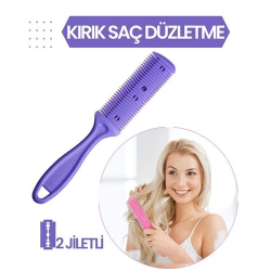 Mey İthalat® 2 Jiletli Kırık Saç Düzeltme İnceltme Tarağı