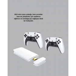 Mey İthalat® 2 Kablosuz Kollu HDMI Uyumlu M15 Oyun Konsolu