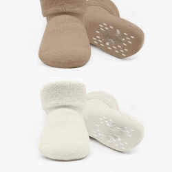 Mey İthalat® 2'li Havlu Soket Kaymaz Basic Boy 10508 Bej