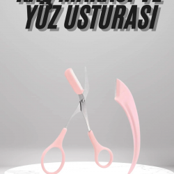 Mey İthalat® 2'li Kaş Bakım Seti Taraklı Kaş Makası Ve Kaş Usturası Kaş Şekillendirici