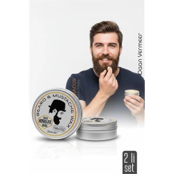 Mey İthalat® 2 li Nano Bıyık Sabitleyici Wax - %100 Doğal, Şekillendirici ve Besleyici Balm
