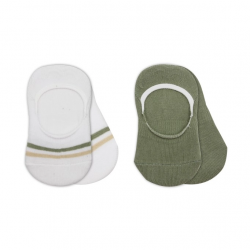 Mey İthalat®   2'Li Penye Babet Silikon Çemberli Çorap 30102 Nil Beyaz