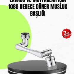 Mey İthalat® 2 Modlu 1080° Dönebilen Musluk Başlığı Esnek 3 Eklemli Hareketli Tasarım