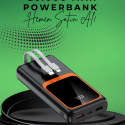 Mey İthalat® 20000 mAh Taşınabilir Powerbank | Çok Kablolu, Hızlı Şarj Destekli (22.5W)