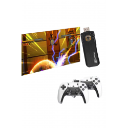 Mey İthalat® 20.000 Oyunlu Kablosuz Çift Kol Retro Oyunlar Çift Kollu Game Stick