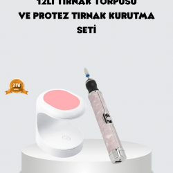 Mey İthalat® 20.000 RPM Tırnak Matkabı + Mini LED Oje Kurutma Cihazı Seti
