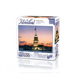 Mey İthalat®  20059 Kız Kulesi Gün İstanbul 500 Parça Puzzle -KS Puzzle