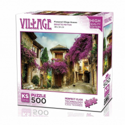 Mey İthalat®  20062Flowered Village Houses 500 Parça Puzzle