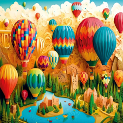 Mey İthalat® 20086 PUZZLE 500 HOT AİR BALLOON FESTİVAL