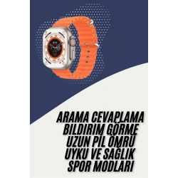 Mey İthalat® 2025 Model Akıllı Saat Çift Kordon Ios Ve Android Arama Cevaplama Sesli Asistan