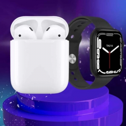 Mey İthalat® 2025 Model Akıllı Saat ve 2.Nesil TWS Bluetooth Kulaklık ANC Özelliği Amoled Ekran