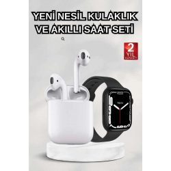 Mey İthalat® 2025 Model Akıllı Saat ve 2.Nesil TWS Bluetooth Kulaklık ANC Özelliği Amoled Ekran