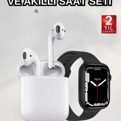 Mey İthalat® 2025 Model Akıllı Saat ve 2.Nesil TWS Bluetooth Kulaklık ANC Özelliği Amoled Ekran