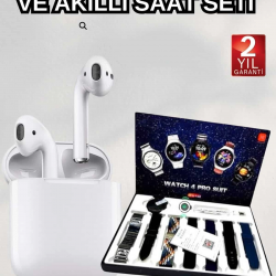 Mey İthalat® 2025 Model Akıllı Saat ve 2.Nesil TWS Bluetooth Kulaklık Yüksek Ses Kaliteli