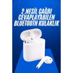 Mey İthalat® 2025 Model Çağrı Cevaplayabilen Bluetooth Kulaklık Beyaz Dokunmatik Kontrol