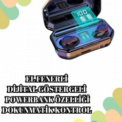 Mey İthalat® 2025 Model Çok Kordonlu Akıllı Saat ve Bluetooth Kulaklık El Fenerli