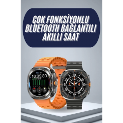 Mey İthalat® 2025 Model Gelişmiş Özellikli Nabız Sensörlü Spor Takibi Yapabilen Titreşimli Saat