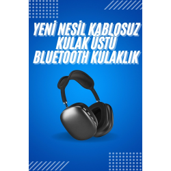 Mey İthalat® 2025 Model Kulak Üstü Kablosuz Bluetooth Kulaklık Gürültü Azalta Uzun Pil