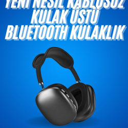Mey İthalat® 2025 Model Kulak Üstü Kablosuz Bluetooth Kulaklık Gürültü Azalta Uzun Pil