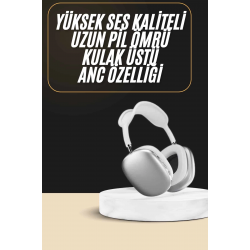 Mey İthalat® 2025 Model Kulak Üstü Kablosuz Bluetooth Kulaklık Gürültü Azalta Uzun Pil