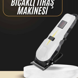 Mey İthalat® 2025 Model Şarjlı Dijital Saç Sakal Tıraş Makinesi Islak Kuru Kullanıma Uygun
