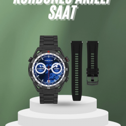 Mey İthalat® 2025 Model Yuvarlak Ekran Android ve İOS Uyumlu GPS Takibi Yapabilen Akıllı Saat