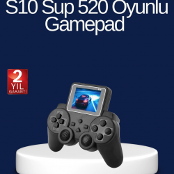 Mey İthalat® 2025 S10 Gamepad 520 Klasik Retro Oyunlu TV Bağlantılı A Kalite Orijinal