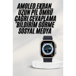 Mey İthalat® 2025 Yeni Model Akıllı Saat Android ve İOS Uyumlu Çağrı Cevaplama