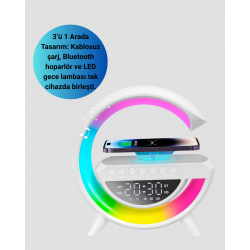 Mey İthalat® 2025 Yeni Seri 15W Kablosuz Şarjlı LED Atmosfer Lambası