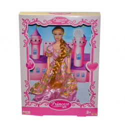 Mey İthalat® 204Uzun  Örgülü Saçlı Prıncess Bebek