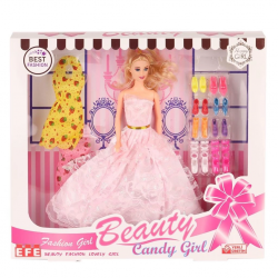 Mey İthalat® 207 Ayakkabı Setli Candy Girl Bebek -Toys