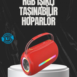 Mey İthalat® 20W Güçlü Ses Çift Sürücülü RGB LED Işıklı Bluetooth 5.3 Hoparlör
