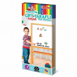 Mey İthalat® 2195 AYAKLI ÇİFT TARAFLI MANYETİK AHŞAP YAZI TAHTASI