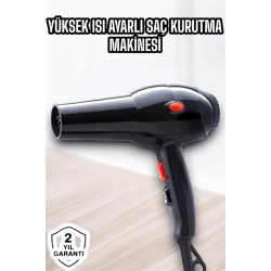 Mey İthalat® 2200 Watt Profesyonel Saç Kurutma Makinesi Güçlü ve Dayanıklı Tasarım
