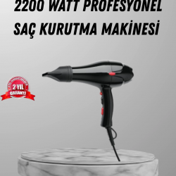 Mey İthalat® 2200W Fön Makinesi – Profesyonel AC Motor, Soğuk ve Sıcak Üfleme