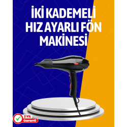 Mey İthalat® 2200W Güçlü Motorlu Ergonomik Fön Makinesi