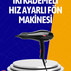 Mey İthalat® 2200W Güçlü Motorlu Ergonomik Fön Makinesi