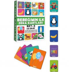 Mey İthalat®  2212 Eğitici Kartlar 12-24 Ay Zeka Kartları  -Dıytoys
