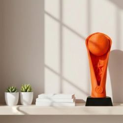 Mey İthalat® 23cm Turuncu Basketbol Kupa Biblo Modern Ödül Dekor Ürünü