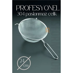 Mey İthalat® 24 Cm Süzgeç 304 Paslanmaz Çelik