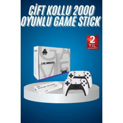 Mey İthalat® 2.4 GHZ Oyun Konsolu Çift Konsol 4K Ultra Hd Game Stick