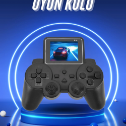 Mey İthalat® 2.4 İnç Ekran 520 Oyunlu Retro Temalı Kablosuz Oyun Kolu El Atarisi