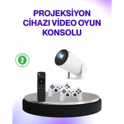 Mey İthalat® 2.4G Kablosuz Destekli Oyun ve Film Projeksiyonu Ev Kullanımı İçin