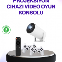 Mey İthalat® 2.4G Kablosuz Destekli Oyun ve Film Projeksiyonu Ev Kullanımı İçin