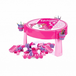 Mey İthalat® 2572 UNICORN 100 PCS BLOKLU AKTIVITE MASASI MONTAJ