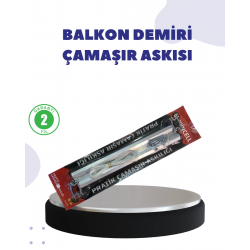 Mey İthalat® 25x60 Balkon Askılığı Kare Demir Uyumlu Hava Dayanıklı Çamaşır Askısı