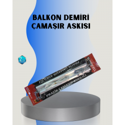 Mey İthalat® 25x60 Balkon Askılığı Kare Demir Uyumlu Hava Dayanıklı Çamaşır Askısı