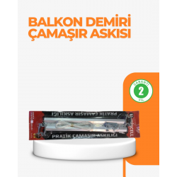 Mey İthalat® 25x60 cm Çamaşır Askılığı Kare Balkon Demiri İçin Dayanıklı Tasarım